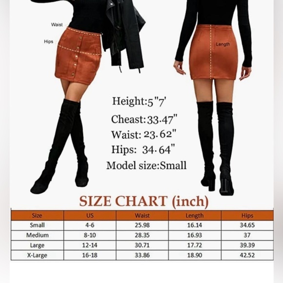 Naggoo High Waist Mini Skirt Army Green Faux Suede - Picture 6 of 9